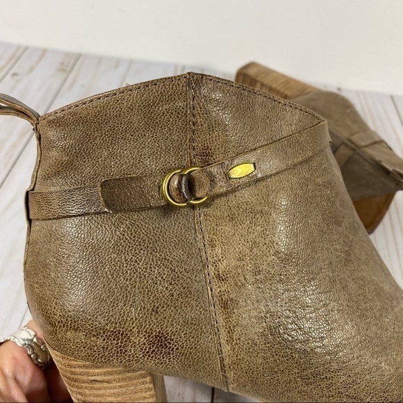 Lucky Brand Mabina Taupe Leather Ankle Boot 10 - Picture 7 of 10
